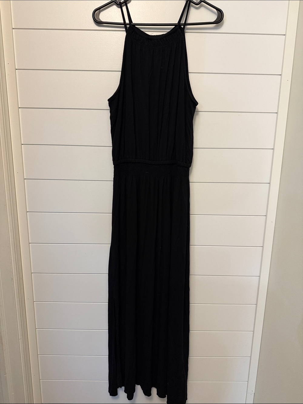 Apt. 9 Black Halter-Style Racerback Maxi Dress